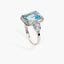 Anillo de oro blanco 18K topacio LAGOON