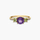 Anillo de oro 18K amatista 