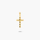 Cruz palo rizado de oro 18K 20 mm
