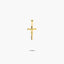 Cruz Cristo palo clásico de oro 18K 18 mm