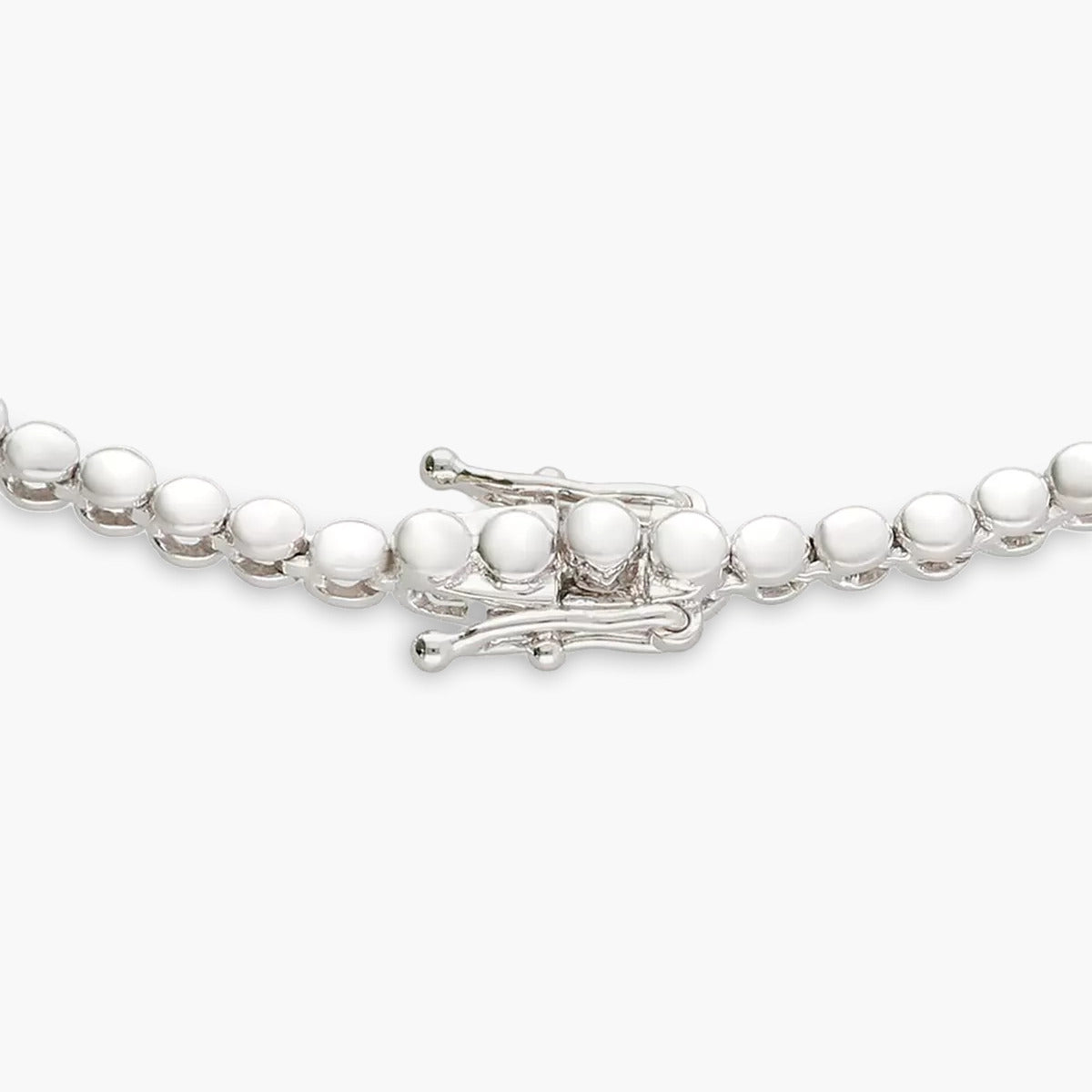 Gargantilla de oro blanco 18K diamante natural 0.18 ct. 45 cm PALAIS