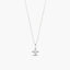 Collar de oro blanco 18K diamante natural 0.15 ct. 3 mm MOON