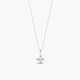 Collar de oro blanco 18K diamante natural 0.15 ct. 3 mm MOON