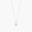 Collar de oro blanco 18K diamante natural 0.20 ct. 3 mm MOON