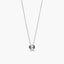 Collar de oro blanco 18K diamante natural 0.03 ct. 4 mm
