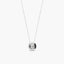 Collar de oro blanco 18K diamante natural 0.07 ct. 4 mm