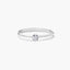Anillo de oro blanco 18K diamante natural 0.07 ct. MOON