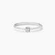 Anillo de oro blanco 18K diamante natural 0.07 ct. MOON