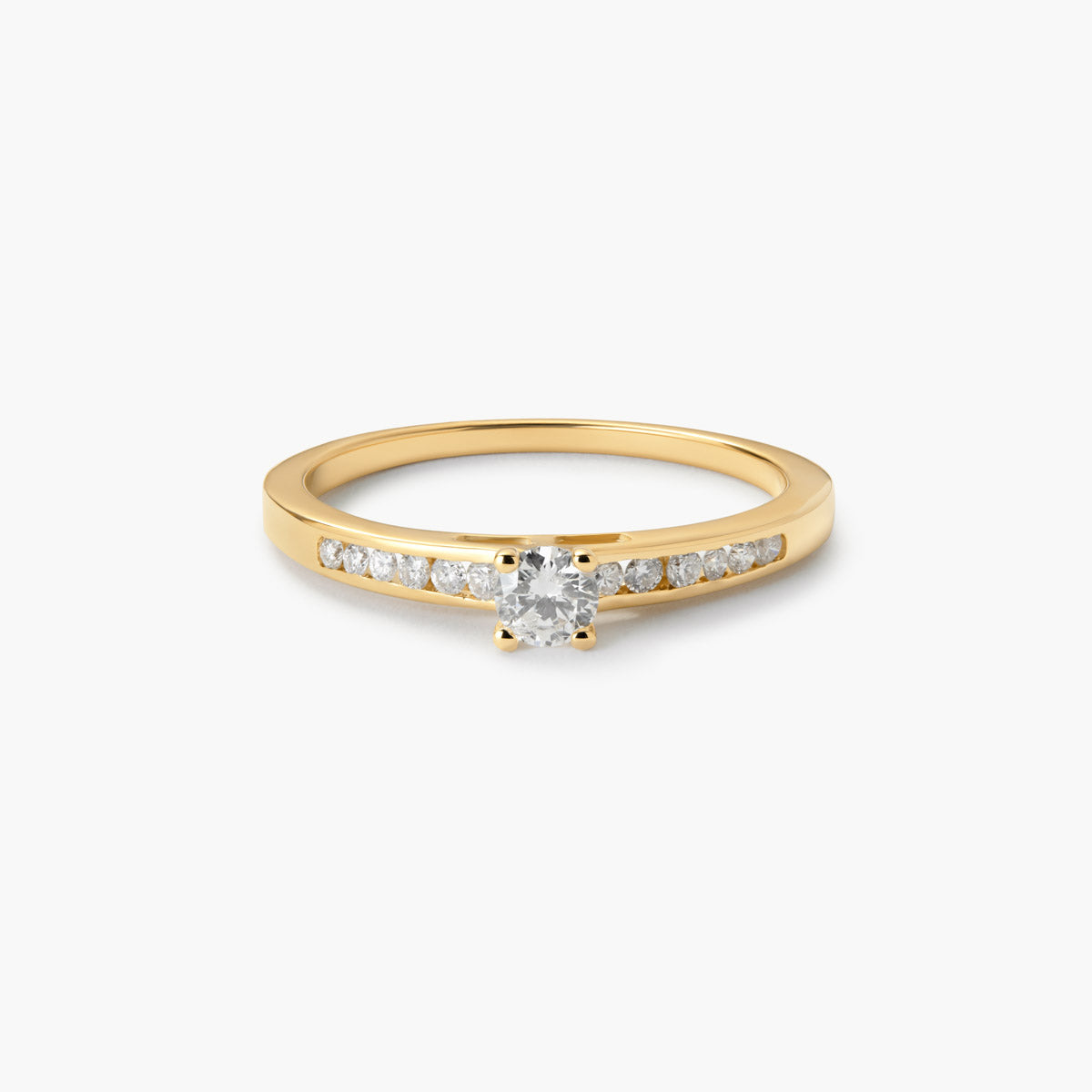 Anillo de oro 18K diamante natural 0.3 ct. COMET