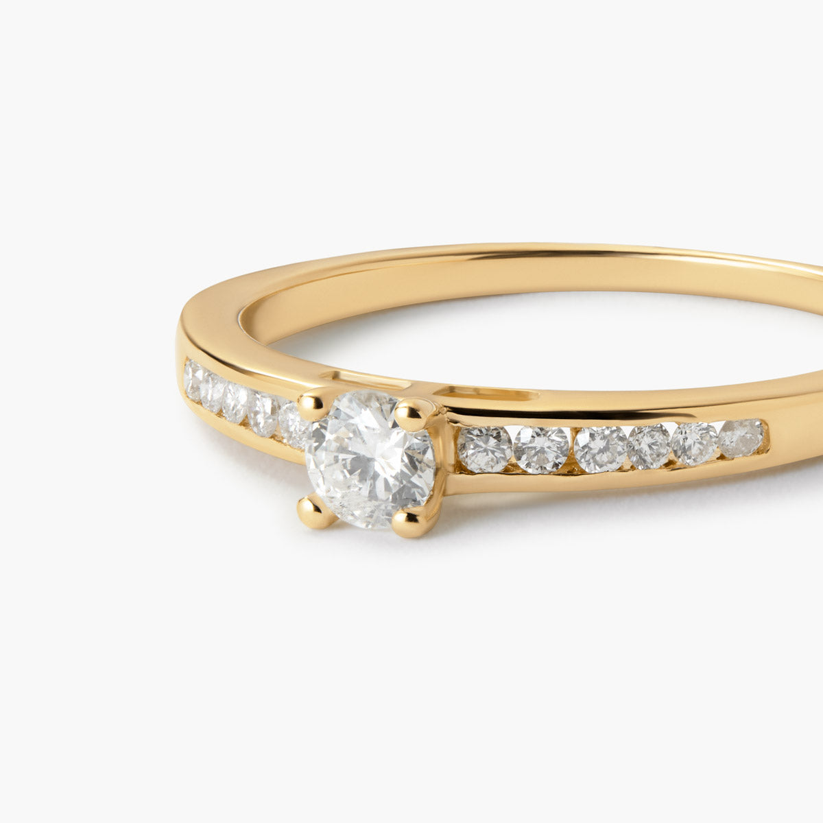 Anillo de oro 18K diamante natural 0.3 ct. COMET