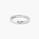 Anillo de oro blanco 18K diamante natural 0.15 ct. 