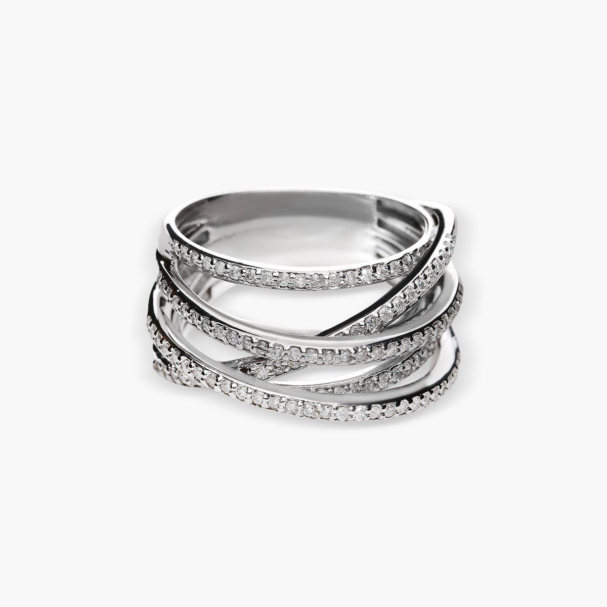 Anillo de oro blanco 18K diamante natural 0.72 ct. STARLACE