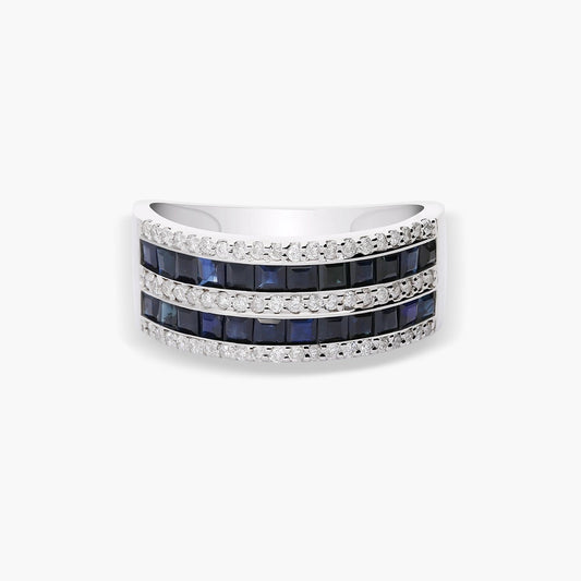 Anillo de oro blanco 18K diamante natural 0.3 ct. CASINO