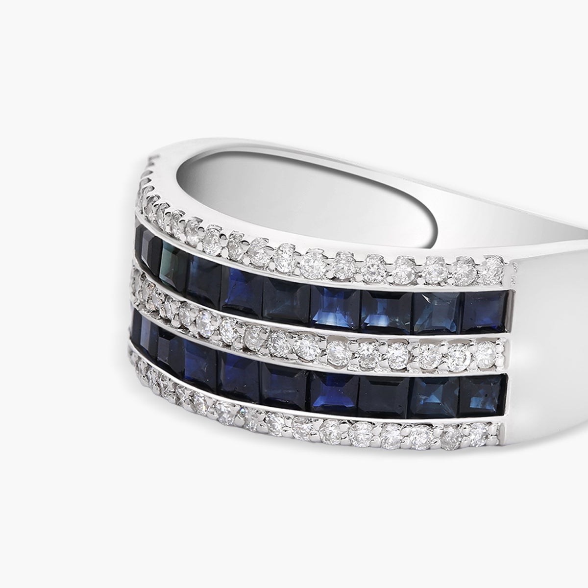 Anillo de oro blanco 18K diamante natural 0.3 ct. CASINO