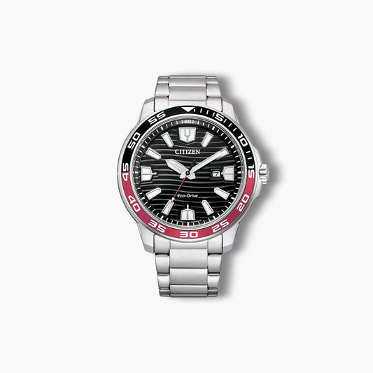 Reloj Citizen Marine Sport AW1527-86E Eco-Drive acero esfera negra