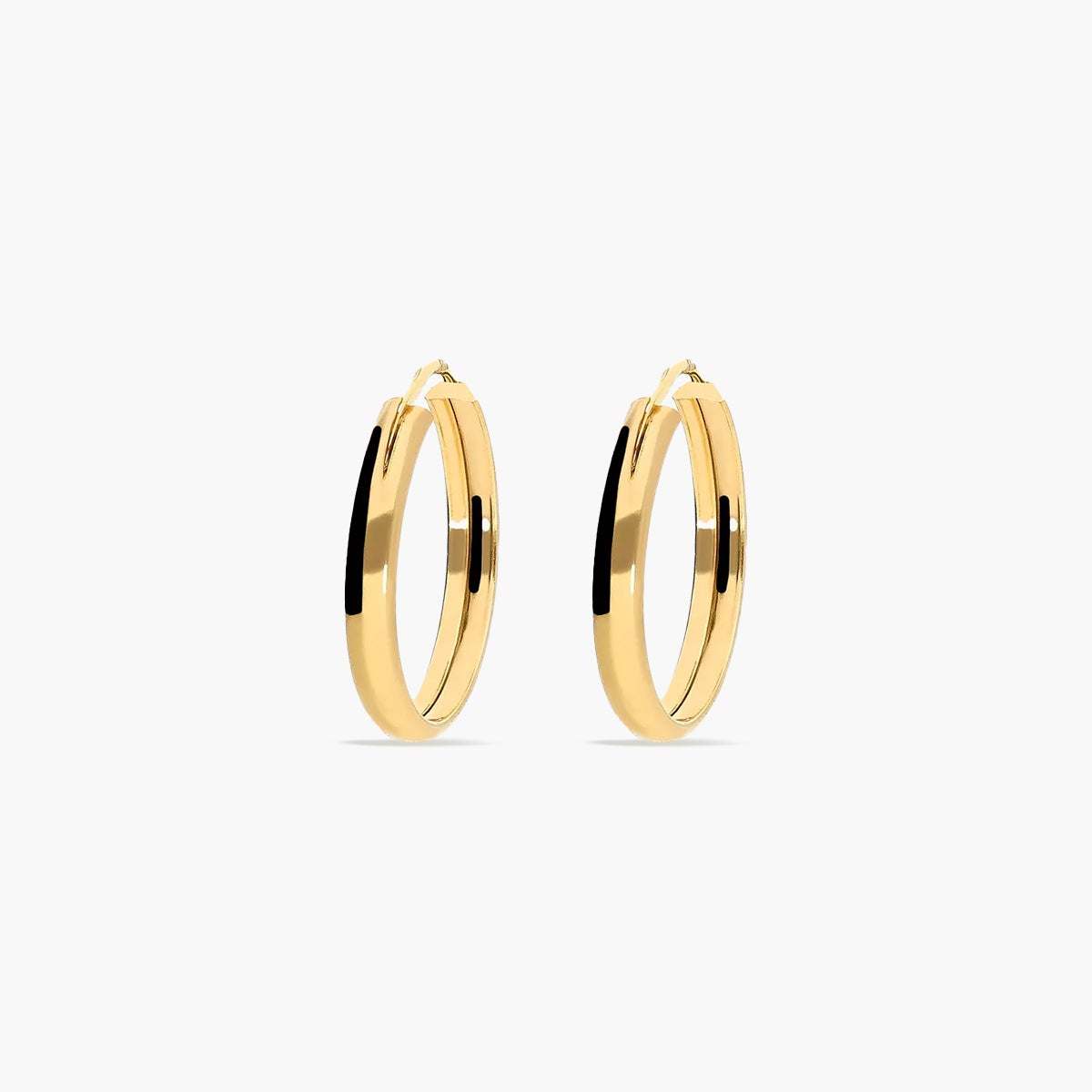 Pendientes de aro de oro 18K 14 mm