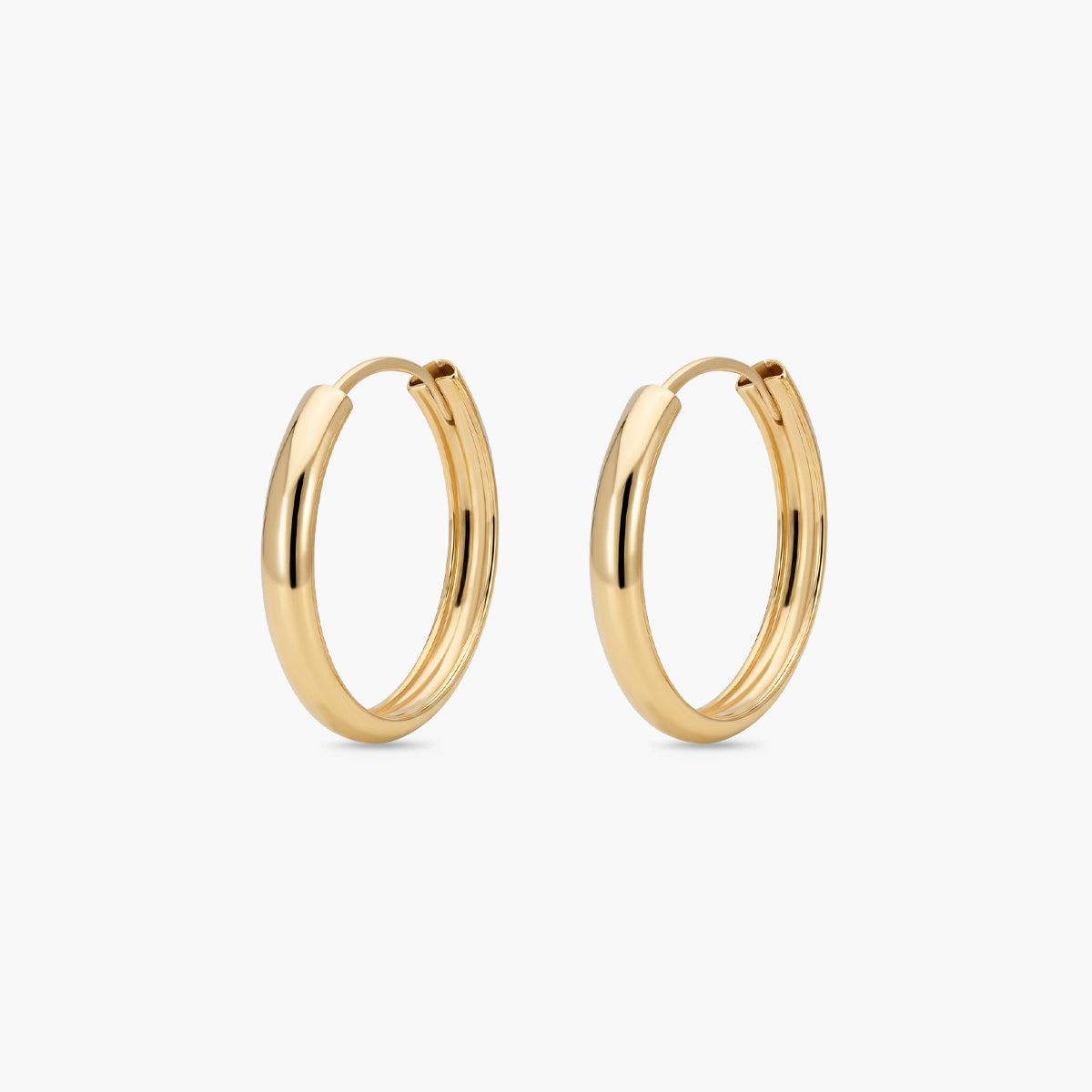 Pendientes de aro de oro 18K 14 mm