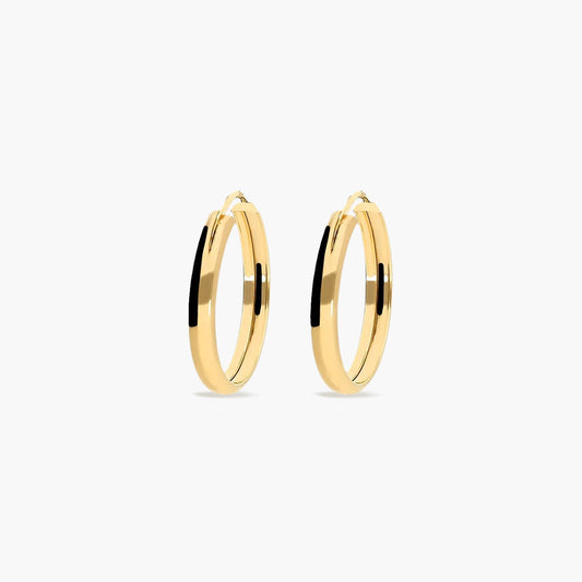 Pendientes de aro de oro 18K 16 mm