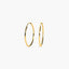 Pendientes de aro lisos de oro 18K 14 mm
