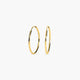 Pendientes de aro lisos de oro 18K 14 mm