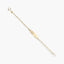 Pulsera esclava de oro 18K con chapa oval para bebé 11 cm