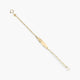 Pulsera esclava de oro 18K con chapa oval para bebé 11 cm