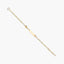 Pulsera esclava infantil de oro 18K con chapa rectangular y motivo corazón 13-15 cm