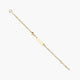 Pulsera esclava infantil de oro 18K con chapa rectangular y motivo corazón 13-15 cm