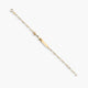 Pulsera esclava infantil de oro 18K con chapa rectangular y motivo estrella 13-15 cm