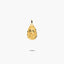 Medalla Virgen niña con velo de oro 18K 16 mm