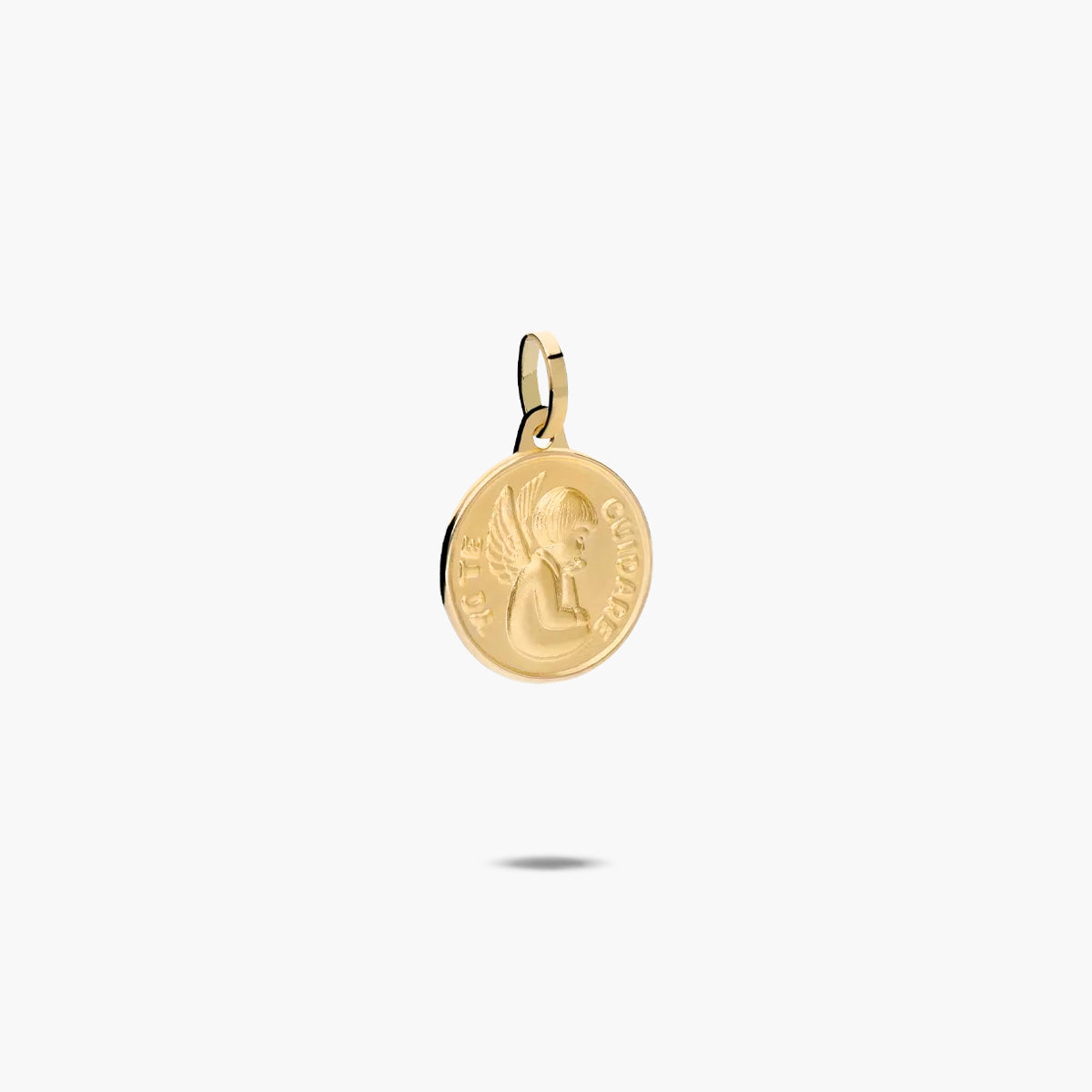 Medalla ángel de oro 18K 13 mm