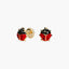 Pendientes mariquita de oro 18K para bebé 5 mm