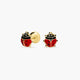 Pendientes mariquita de oro 18K 7 mm
