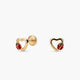 Pendientes mariquita de oro 18K 6 mm