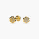 Pendientes flor de oro 18K circonitas para bebé 5 mm