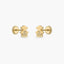 Pendientes niña de oro 18K circonitas 6 mm