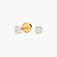 Pendientes redondos de oro 18K circonita para bebé 4 mm
