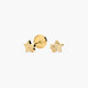 Pendientes estrella de oro 18K para bebé 4 mm