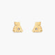 Pendientes oso de oro 18K circonita para bebé 4 mm