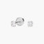 Pendientes redondos de oro blanco 18K circonita para bebé 3 mm