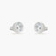 Pendientes redondos de oro blanco 18K circonita 4 mm