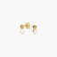 Pendientes flor de oro blanco 18K con perlas y circonita para bebé 7 mm