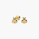 Pendientes mariquita de oro 18K circonitas para bebé 6 mm