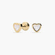 Pendientes corazón de oro 18K nácar 5 mm