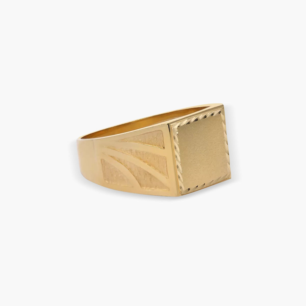 Sello hombre rectangular de oro 18K