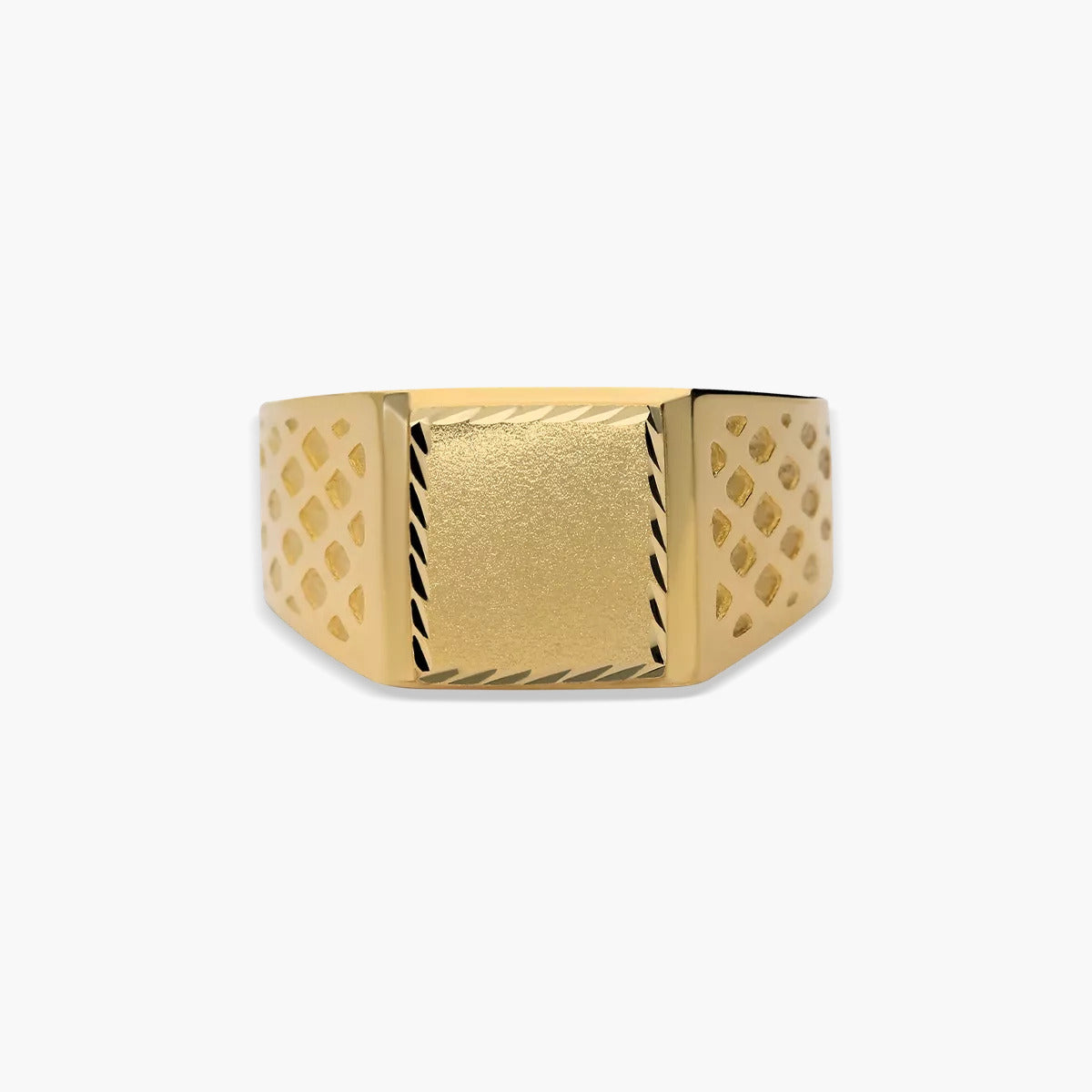 Sello hombre rectangular oro 18 quilates