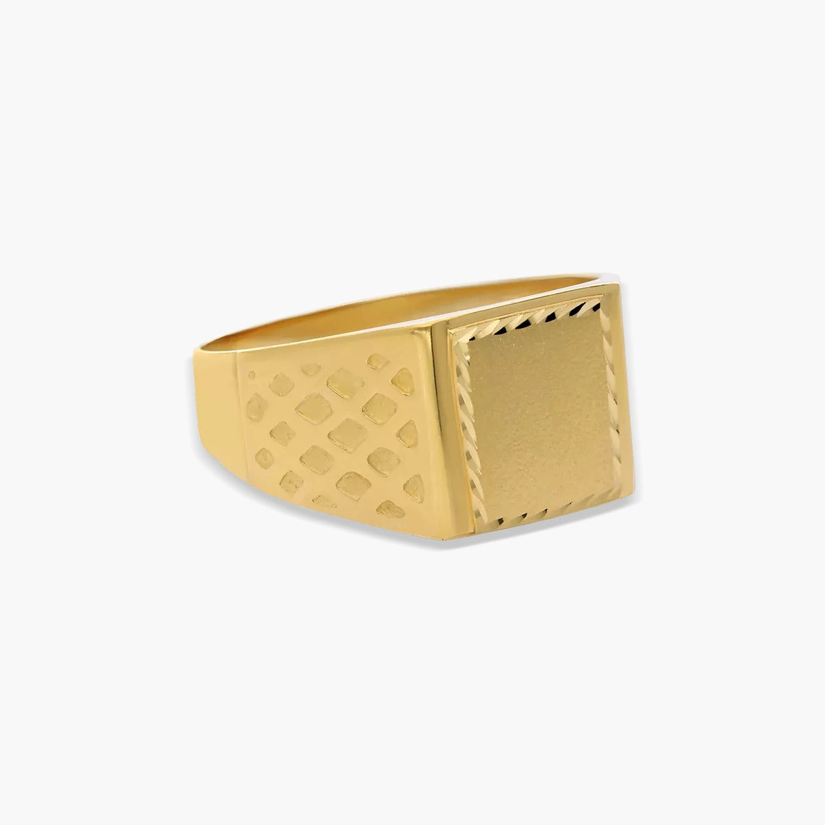Sello hombre rectangular de oro 18K