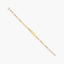 Pulsera esclava de oro 18K con chapa oval 17 cm