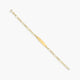 Pulsera esclava de oro 18K con chapa oval 17 cm