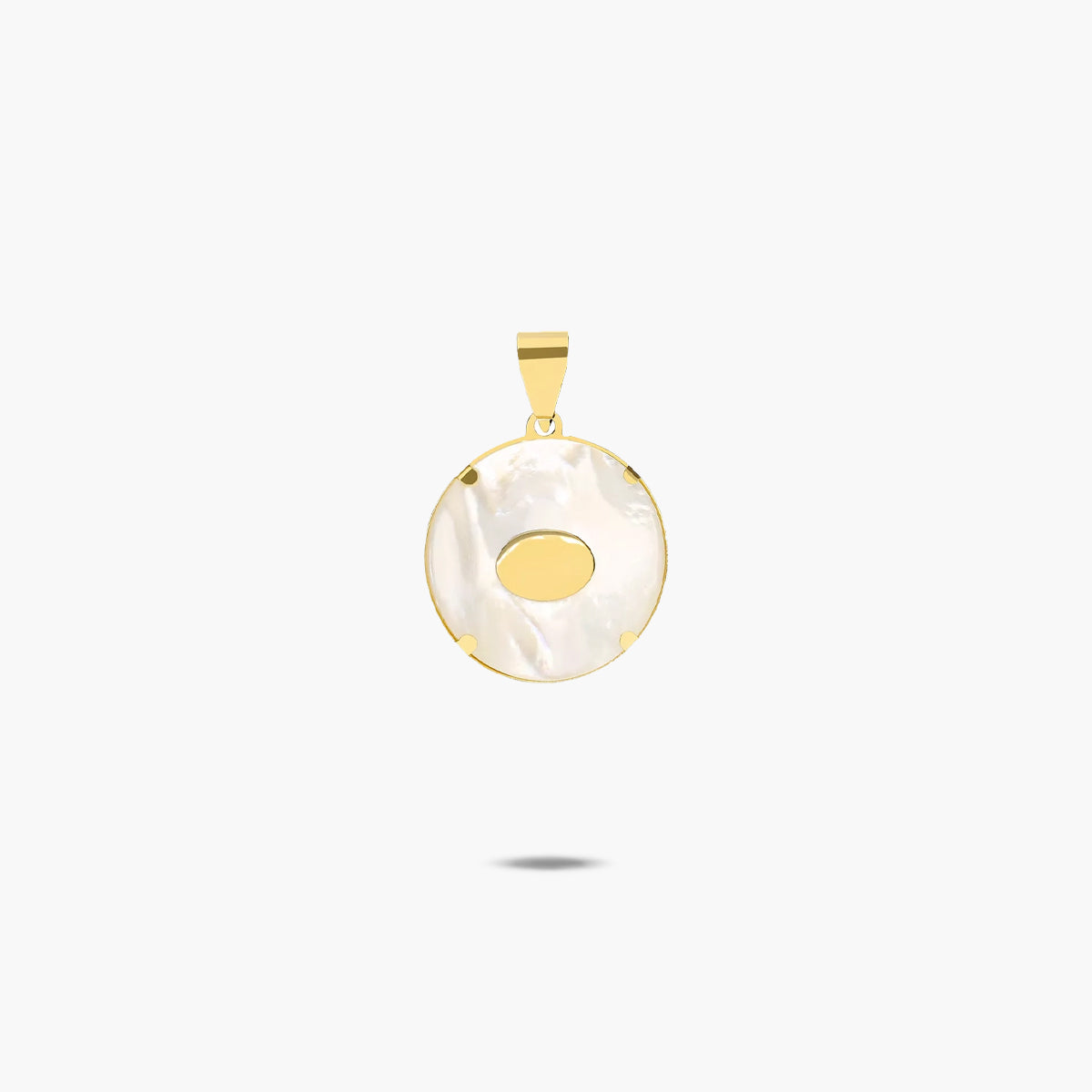 Medalla Virgen niña de oro 18K 16 mm